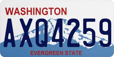 WA license plate AXQ4259