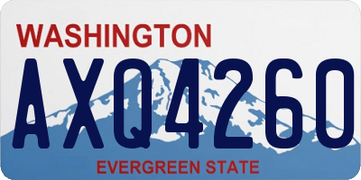 WA license plate AXQ4260