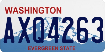 WA license plate AXQ4263