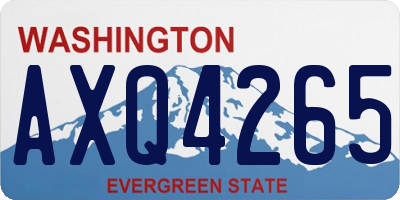 WA license plate AXQ4265