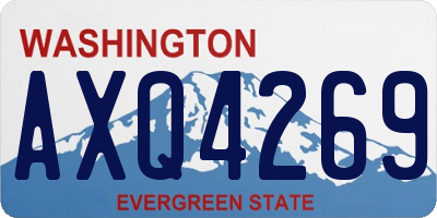 WA license plate AXQ4269