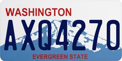 WA license plate AXQ4270