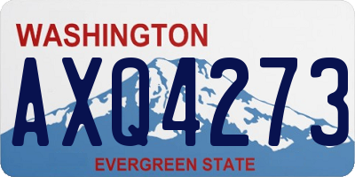 WA license plate AXQ4273