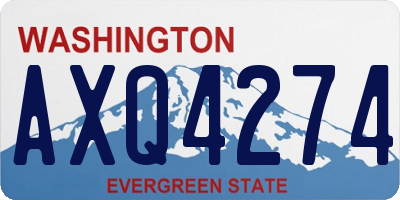 WA license plate AXQ4274