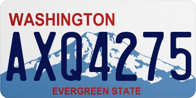 WA license plate AXQ4275