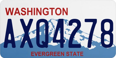 WA license plate AXQ4278