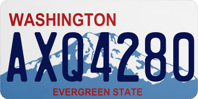 WA license plate AXQ4280