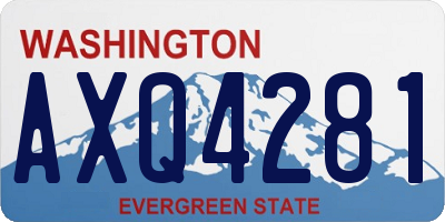 WA license plate AXQ4281