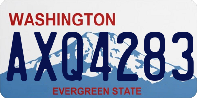 WA license plate AXQ4283