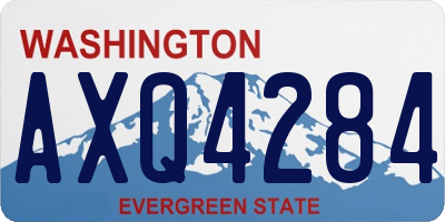 WA license plate AXQ4284
