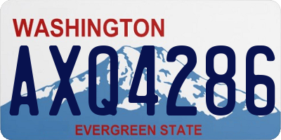 WA license plate AXQ4286