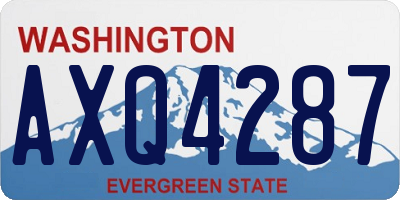 WA license plate AXQ4287
