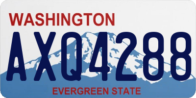 WA license plate AXQ4288