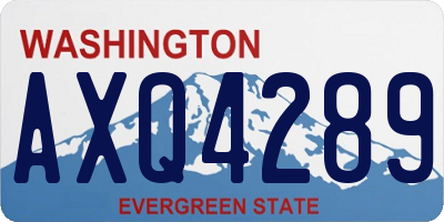 WA license plate AXQ4289
