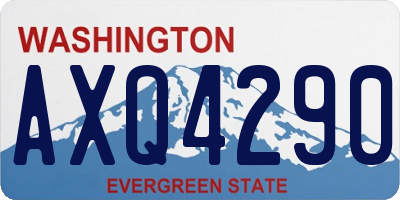 WA license plate AXQ4290