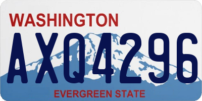 WA license plate AXQ4296
