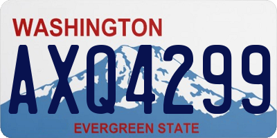 WA license plate AXQ4299