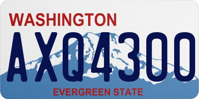 WA license plate AXQ4300