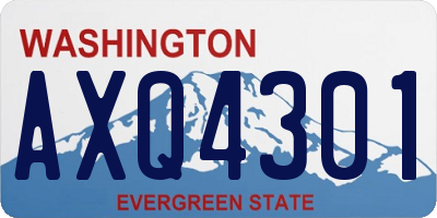 WA license plate AXQ4301
