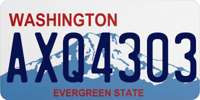 WA license plate AXQ4303
