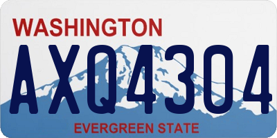 WA license plate AXQ4304