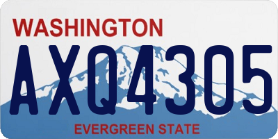 WA license plate AXQ4305