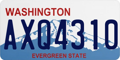WA license plate AXQ4310