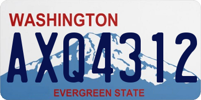WA license plate AXQ4312