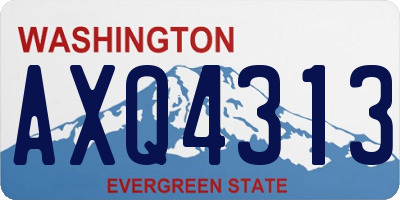 WA license plate AXQ4313