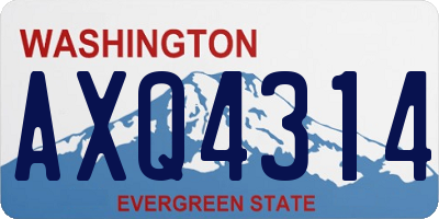 WA license plate AXQ4314