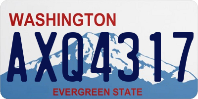 WA license plate AXQ4317