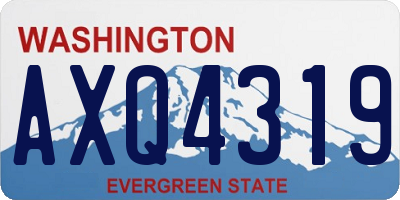WA license plate AXQ4319