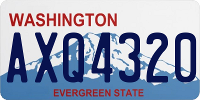 WA license plate AXQ4320