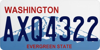 WA license plate AXQ4322