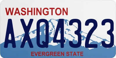 WA license plate AXQ4323