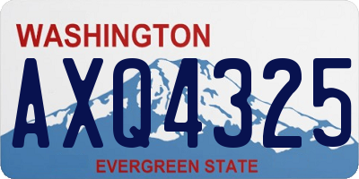 WA license plate AXQ4325