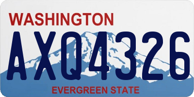 WA license plate AXQ4326
