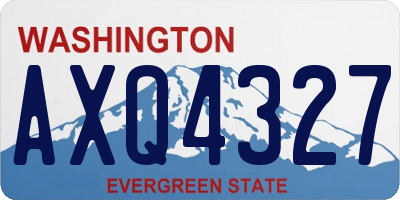 WA license plate AXQ4327