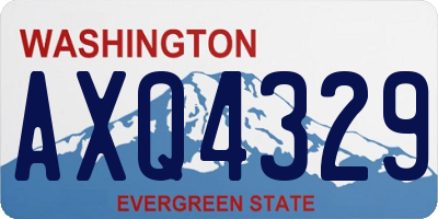 WA license plate AXQ4329