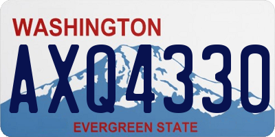 WA license plate AXQ4330