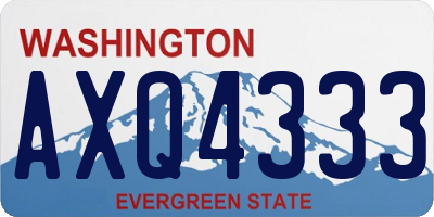 WA license plate AXQ4333