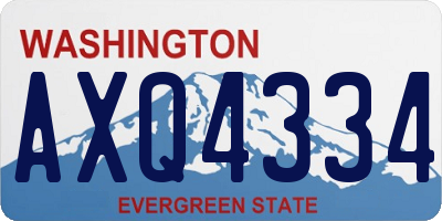 WA license plate AXQ4334