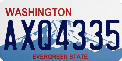 WA license plate AXQ4335