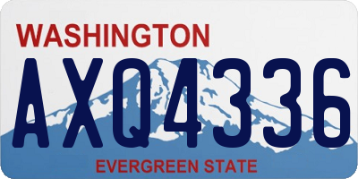 WA license plate AXQ4336