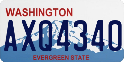 WA license plate AXQ4340