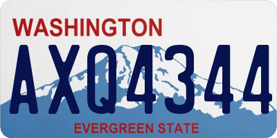 WA license plate AXQ4344