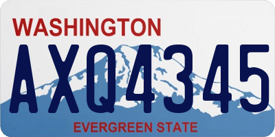 WA license plate AXQ4345