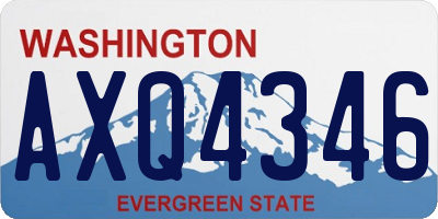 WA license plate AXQ4346