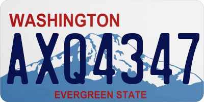 WA license plate AXQ4347