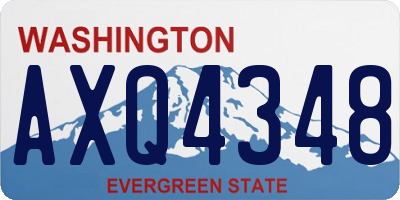 WA license plate AXQ4348